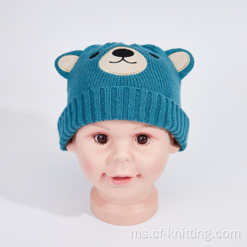 Bahan akrilik rajutan beanie untuk bayi